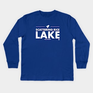 Vilas County, Wisconsin - Scattering Rice Lake Kids Long Sleeve T-Shirt